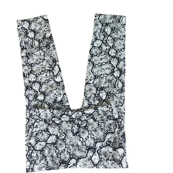 Express High Waist Pants Ponte Snakeskin Size 4 - Picture 1 of 6
